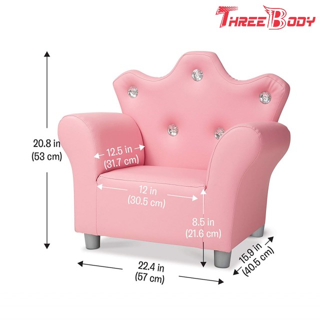 Sofa de cuir d'unité centrale de rose de fauteuil de couronne de S d'enfants d'enfant moderne confortable de meubles “pour des filles